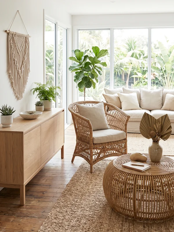 Harmonie et bien-être avec une décoration tropicale maison épurée