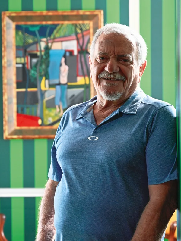 Intérieur de la Maison Mas, transformée en espace d'exposition d'art
