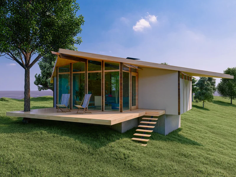 Extension de maison modulaire à La Réunion : ajout d'un nouveau module.